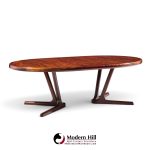 interform mid century rosewood expanding dining table with 3 leaves