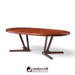 interform mid century rosewood expanding dining table with 3 leaves