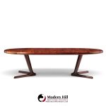 interform mid century rosewood expanding dining table with 3 leaves