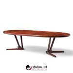 interform mid century rosewood expanding dining table with 3 leaves