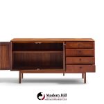 jack cartwright for founders mid century walnut and cane credenza