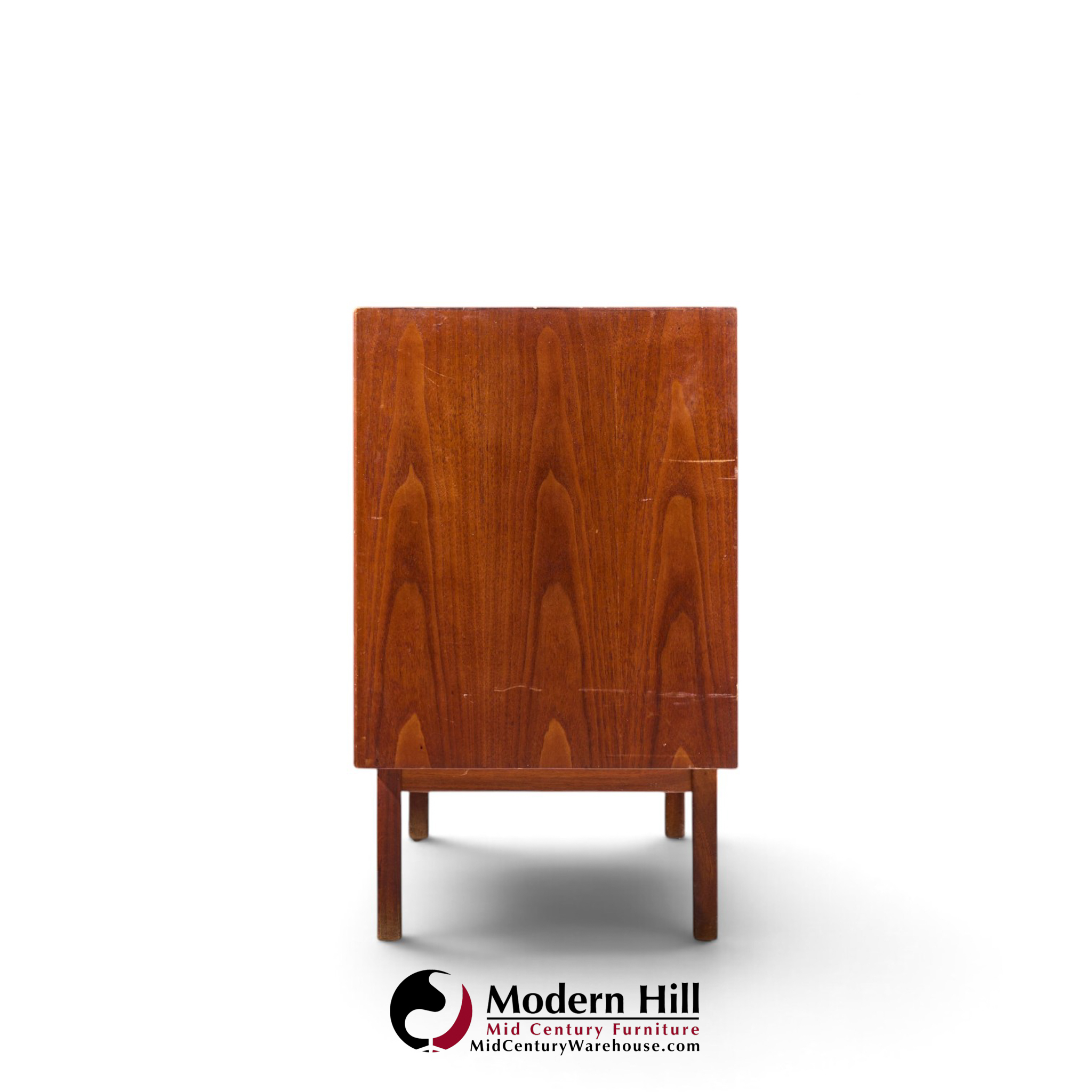 jack cartwright for founders mid century walnut and cane credenza