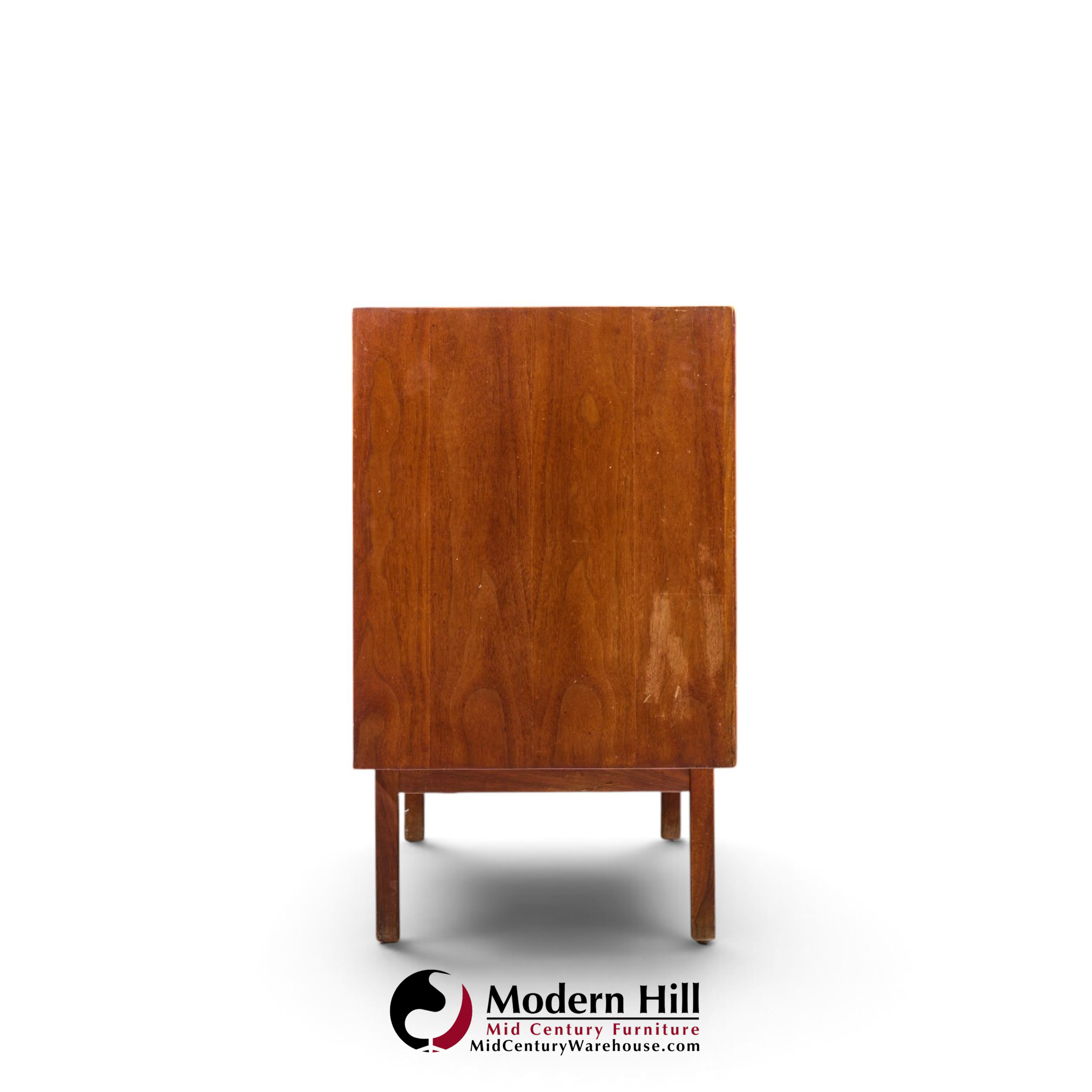 jack cartwright for founders mid century walnut and cane credenza
