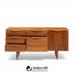 jens risom mid century walnut credenza