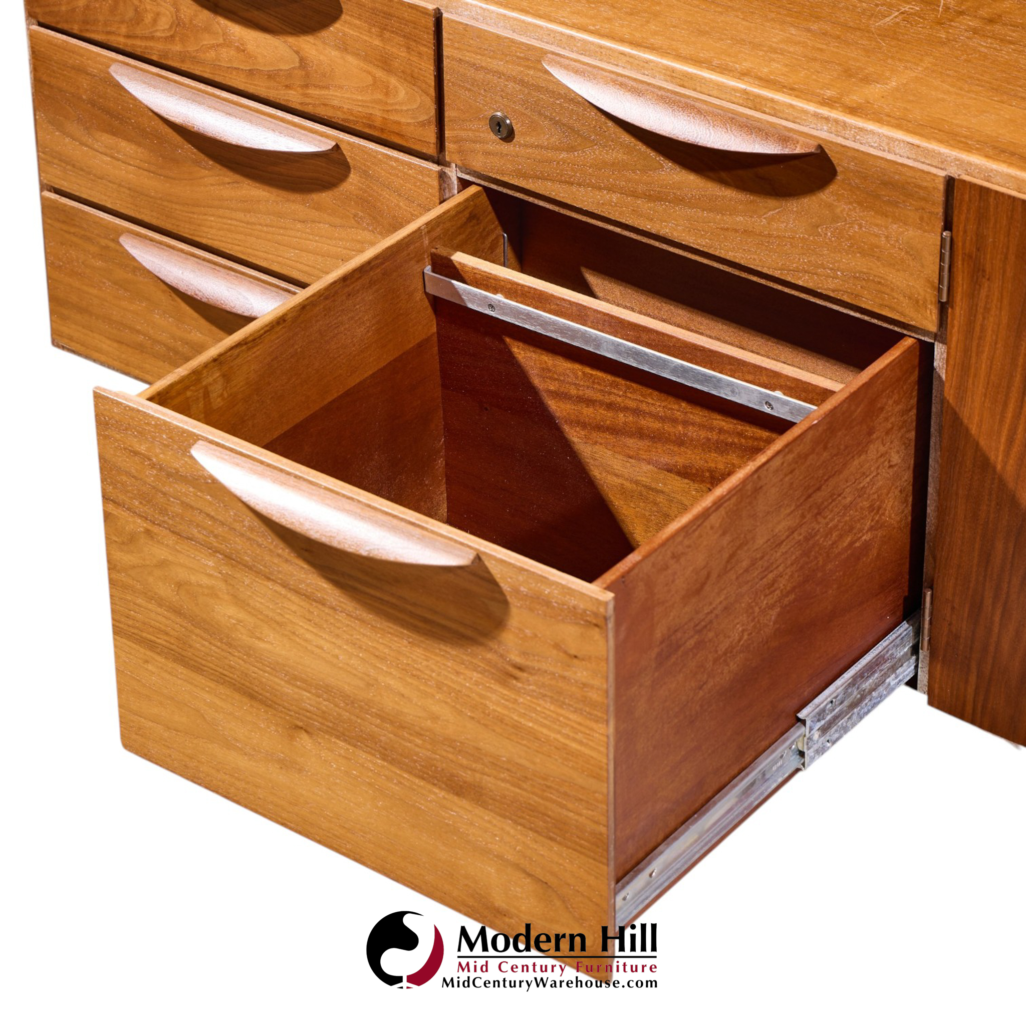 jens risom mid century walnut credenza
