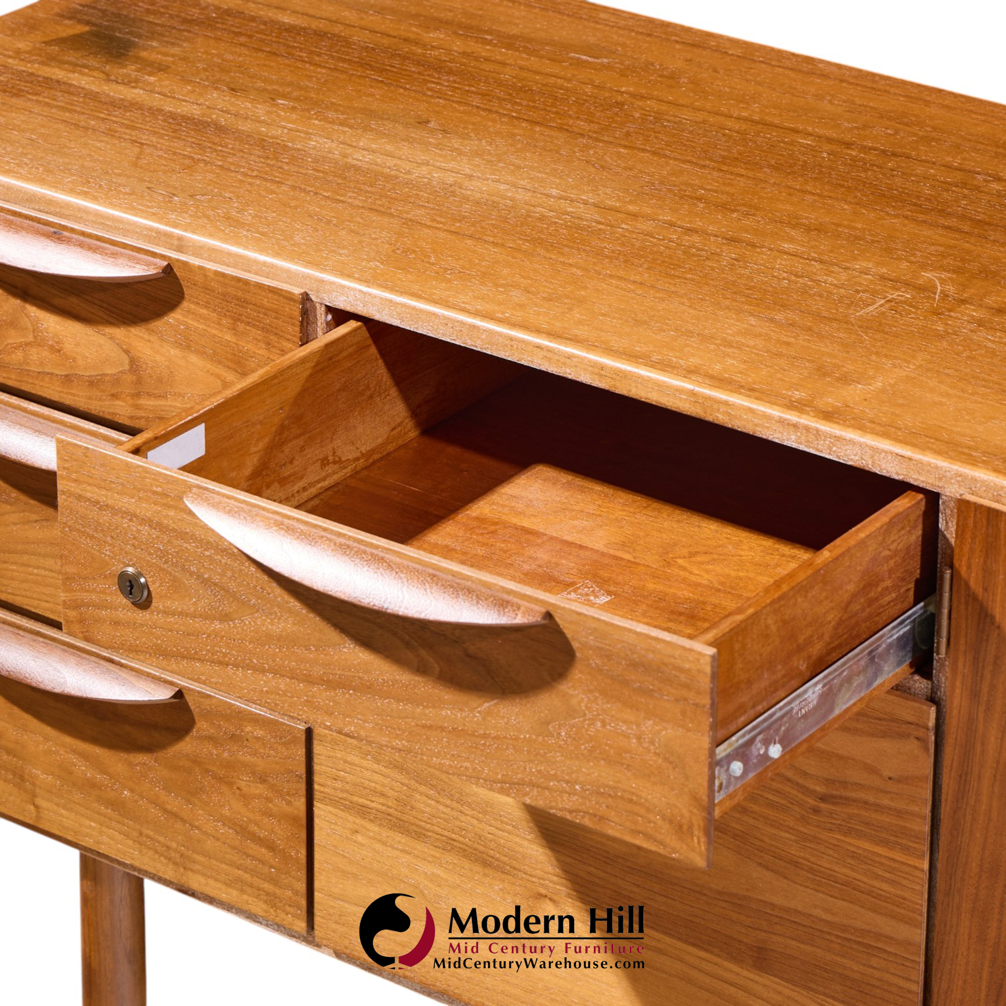 jens risom mid century walnut credenza
