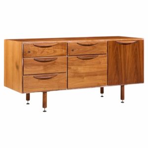 jens risom mid century walnut credenza
