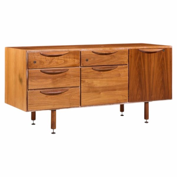 jens risom mid century walnut credenza