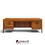 jens risom mid century walnut executive desk