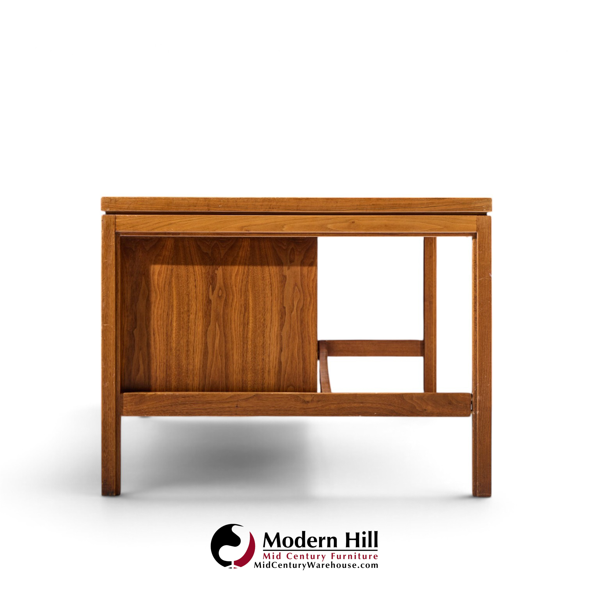 jens risom mid century walnut executive desk