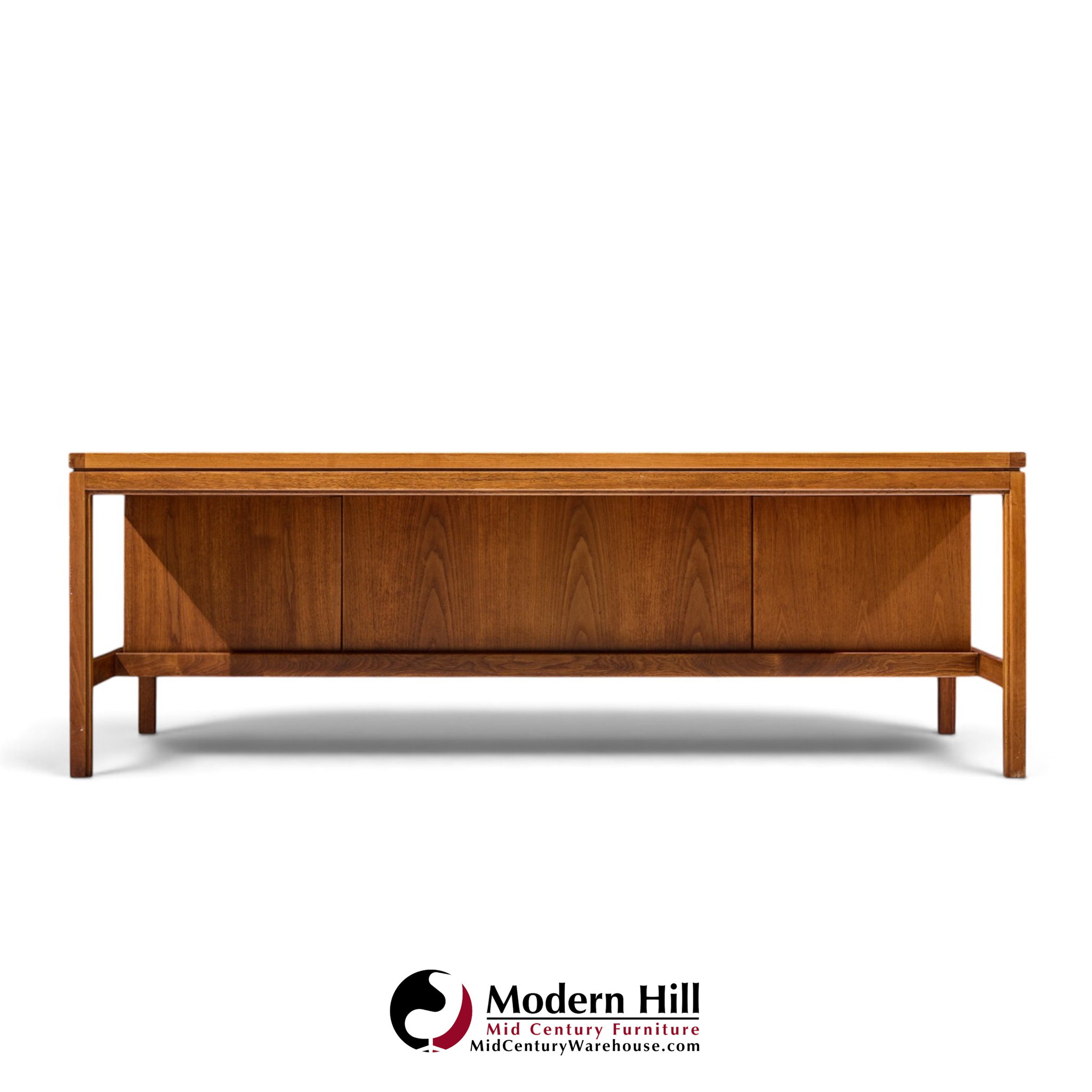 jens risom mid century walnut executive desk