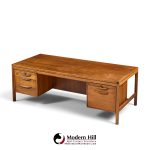 jens risom mid century walnut executive desk