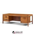 jens risom mid century walnut executive desk