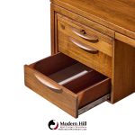 jens risom mid century walnut executive desk