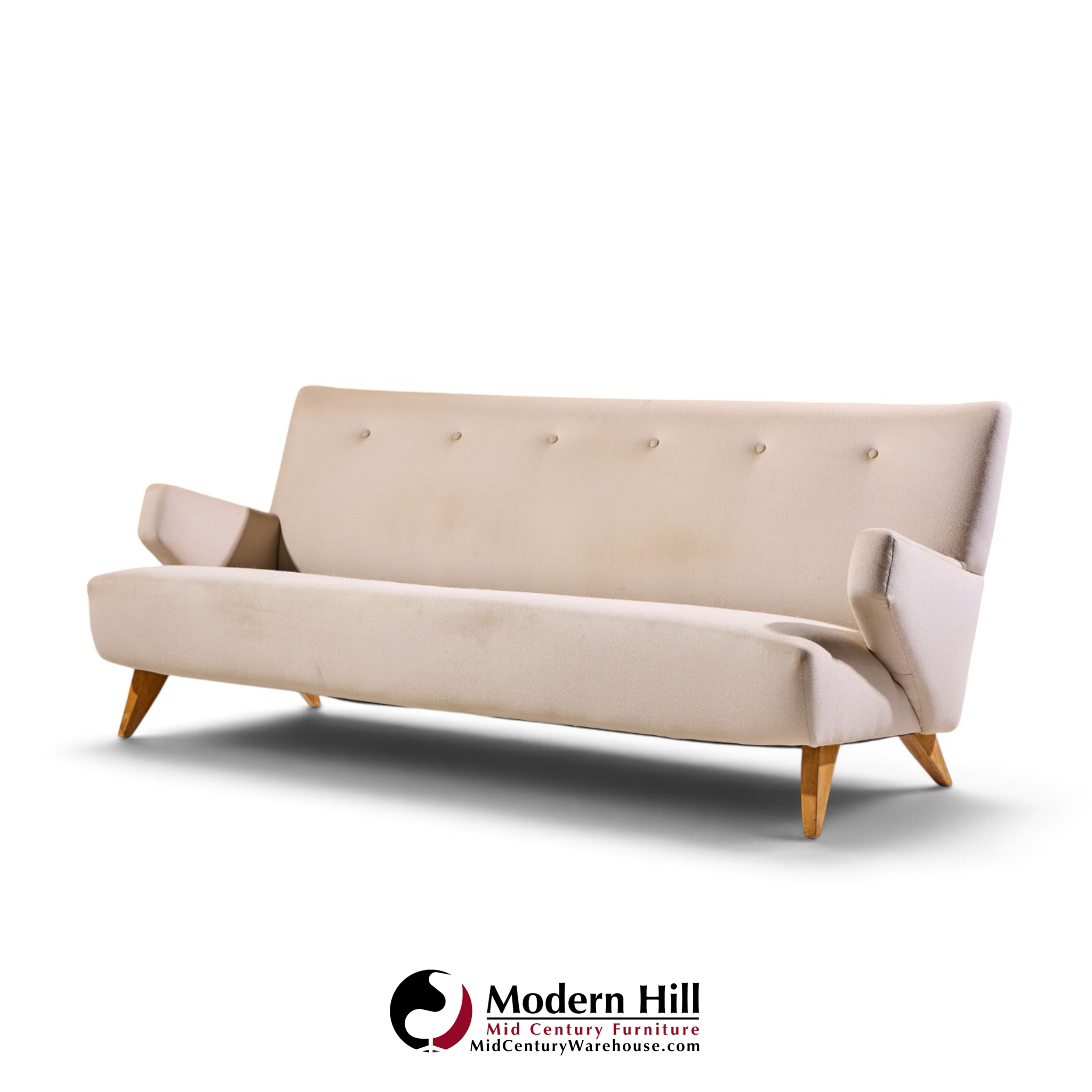 jens risom for knoll model 37 mid century sofa