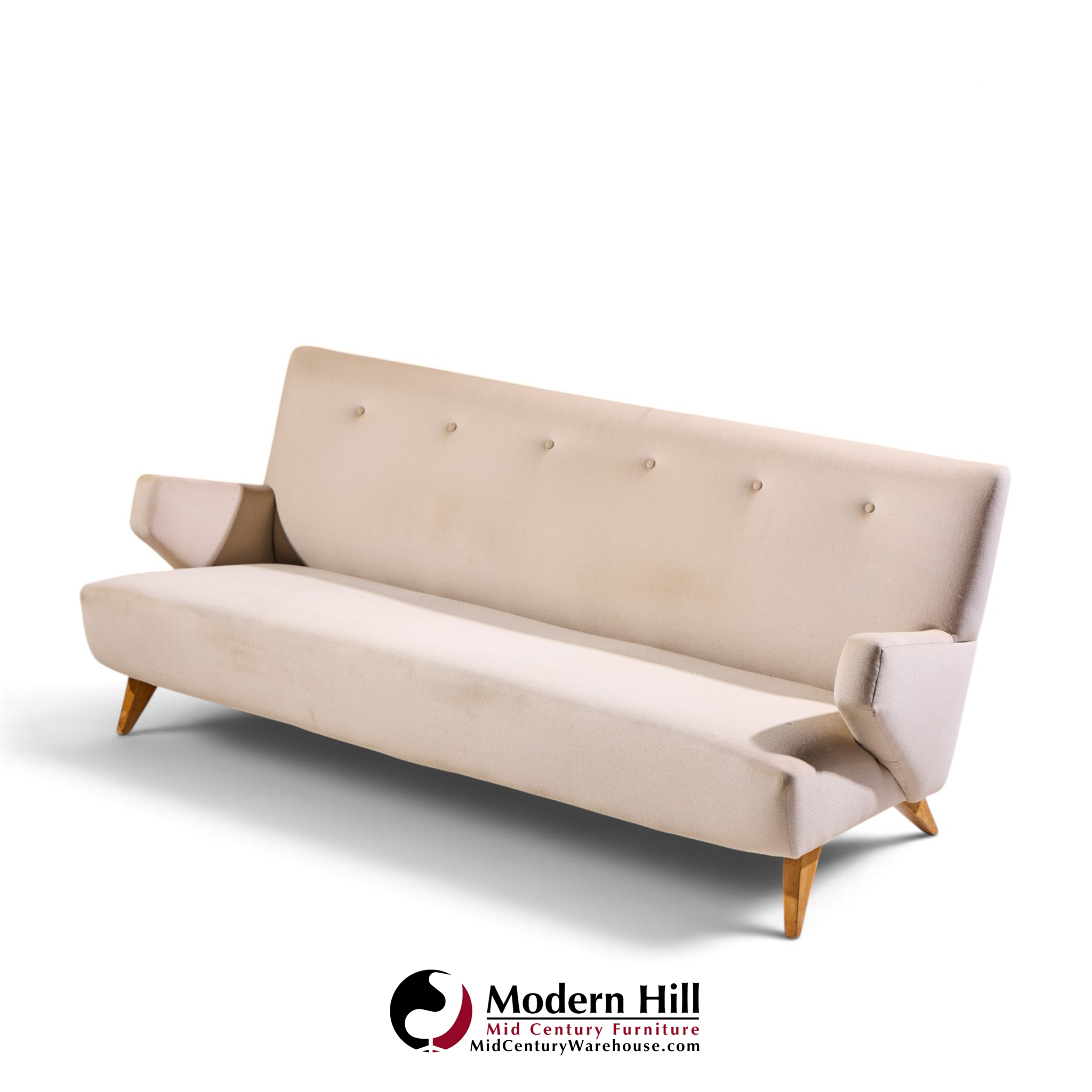 jens risom for knoll model 37 mid century sofa