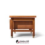 kofod larsen for selig megiddo queen of sheba african wenge wood and brass executive desk