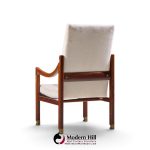 kofod larsen for selig megiddo queen of sheba mid century african wenge wood and brass chair