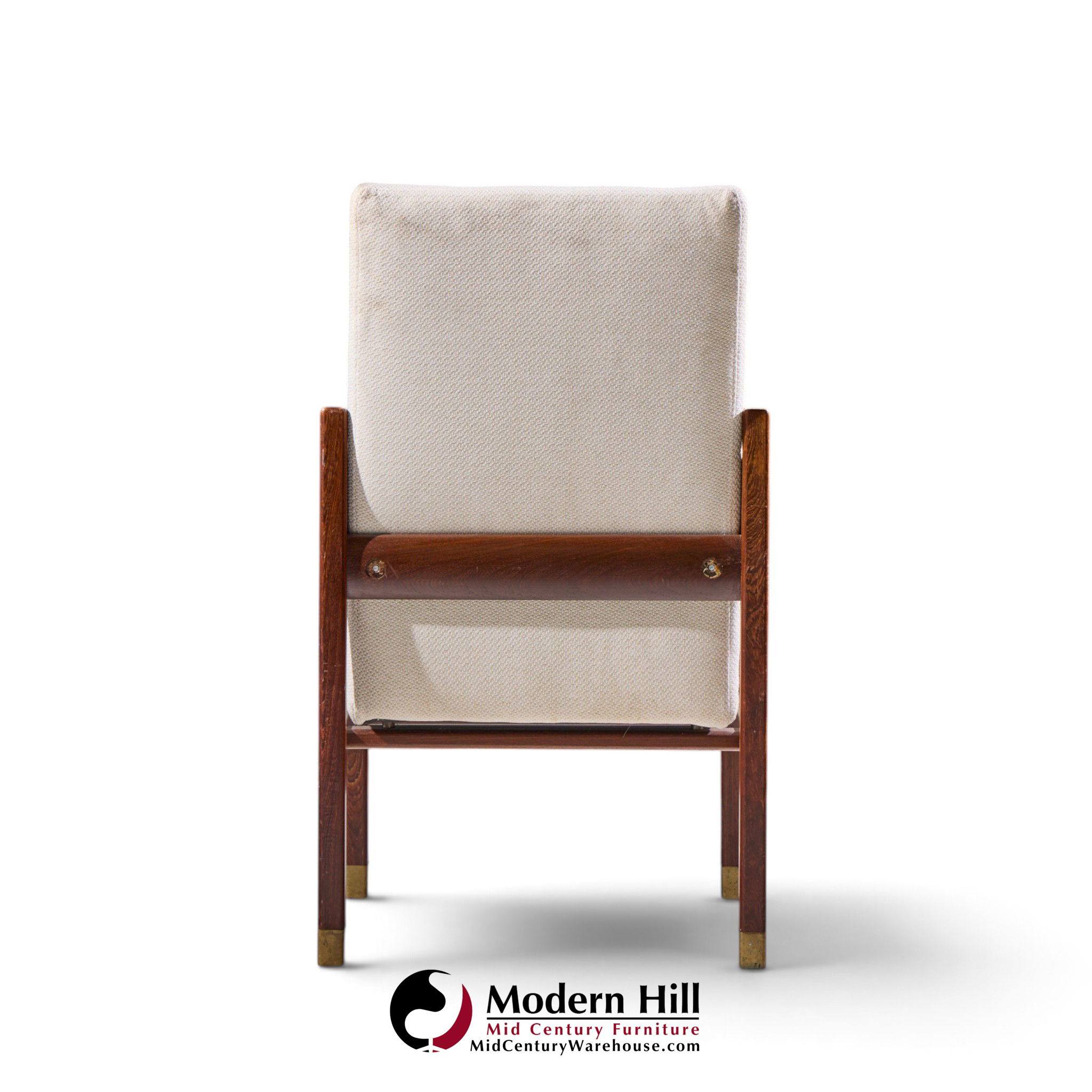 kofod larsen for selig megiddo queen of sheba mid century african wenge wood and brass chair