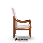 kofod larsen for selig megiddo queen of sheba mid century african wenge wood and brass chair