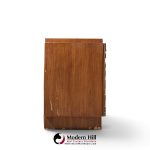 lane brutalist mid century walnut lowboy dresser