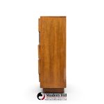 lane staccato brutalist mid century walnut highboy dresser