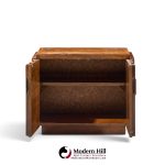 lane staccato brutalist mid century walnut nightstand
