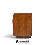 lane staccato brutalist mid century walnut nightstand