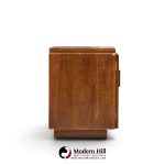 lane staccato brutalist mid century walnut nightstand
