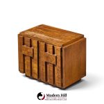 lane staccato brutalist mid century walnut nightstand