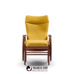 madsen & schubell ms20 mid century danish teak reclining lounge chair and ottoman