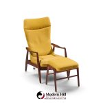 madsen & schubell ms20 mid century danish teak reclining lounge chair and ottoman