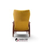 madsen & schubell ms20 mid century danish teak reclining lounge chair and ottoman