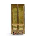 mastercraft mid century brass vitrines cabinet - pair