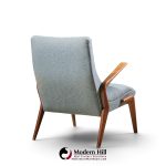 osvaldo borsani for tecno pk71 mid century italian walnut lounge chairs - pair