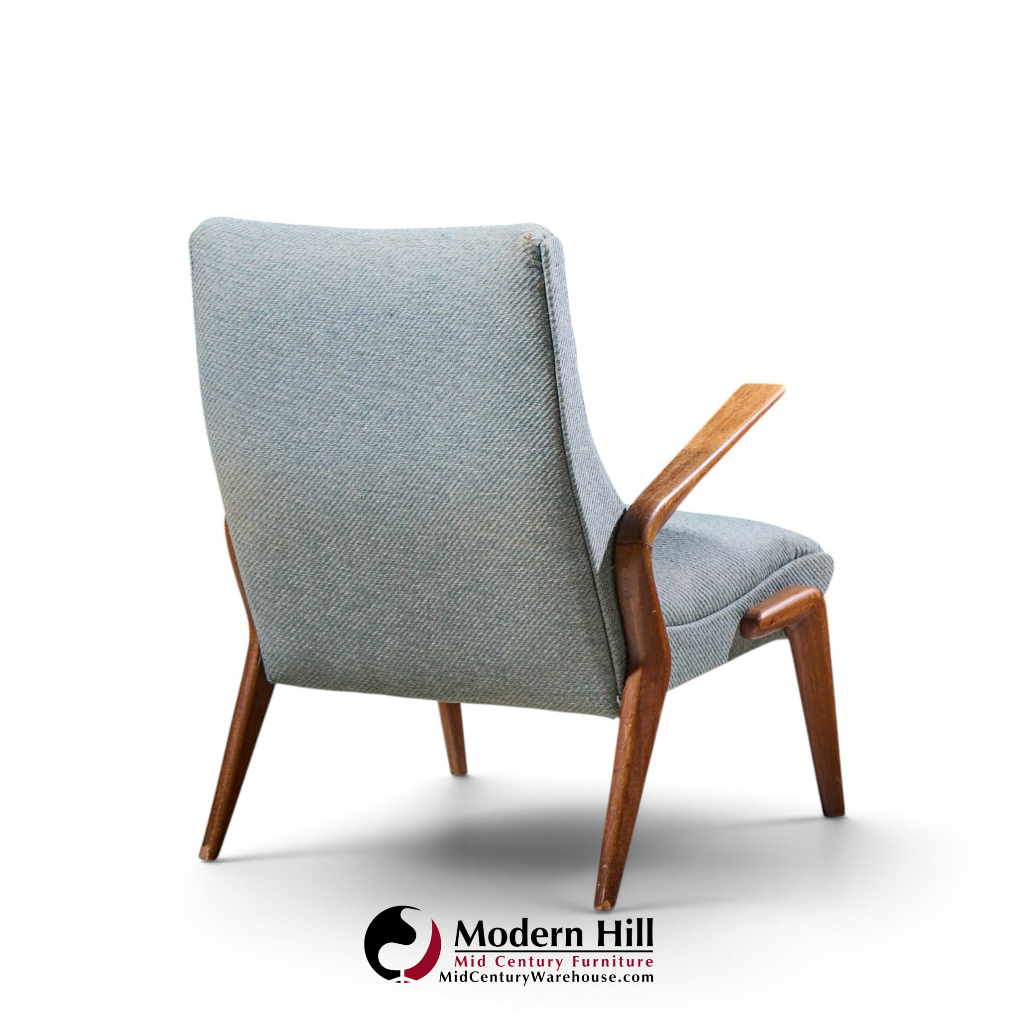 osvaldo borsani for tecno pk71 mid century italian walnut lounge chairs - pair