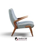 osvaldo borsani for tecno pk71 mid century italian walnut lounge chairs - pair