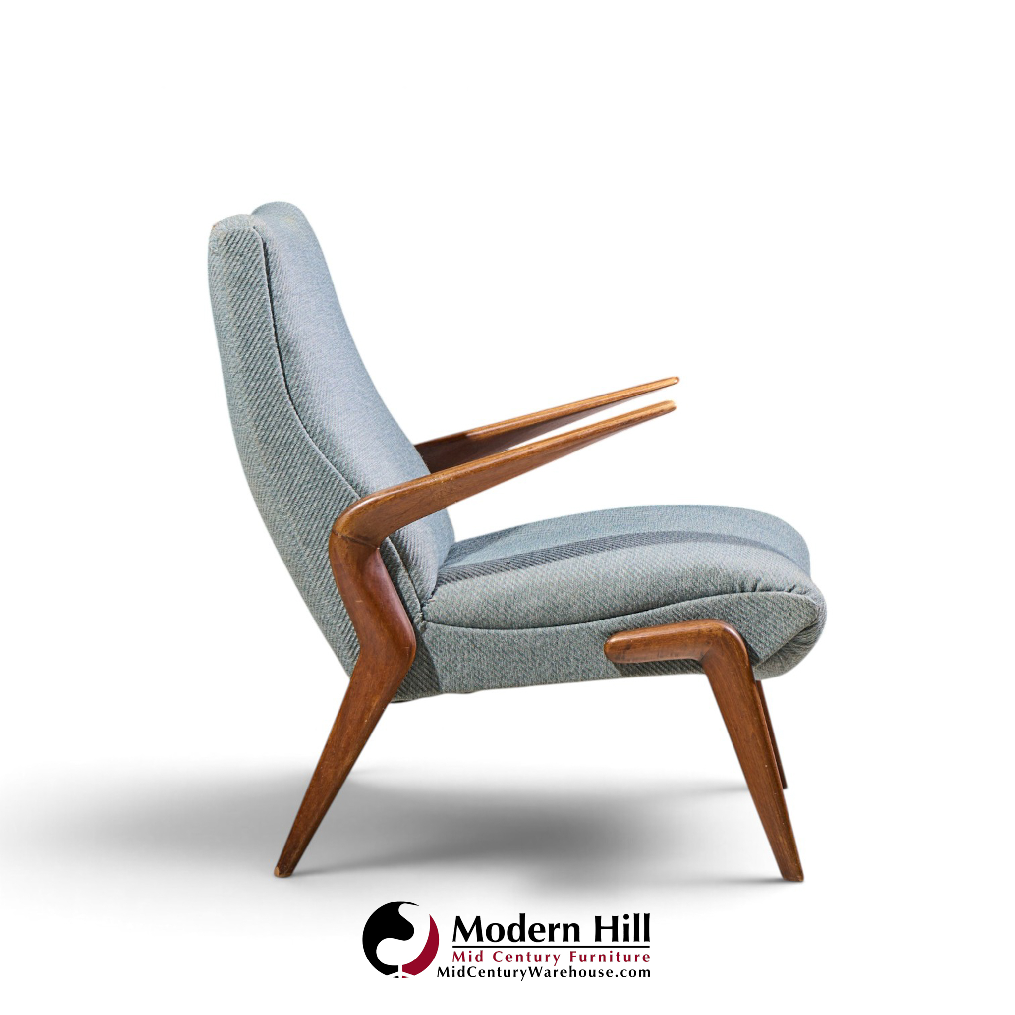 osvaldo borsani for tecno pk71 mid century italian walnut lounge chairs - pair