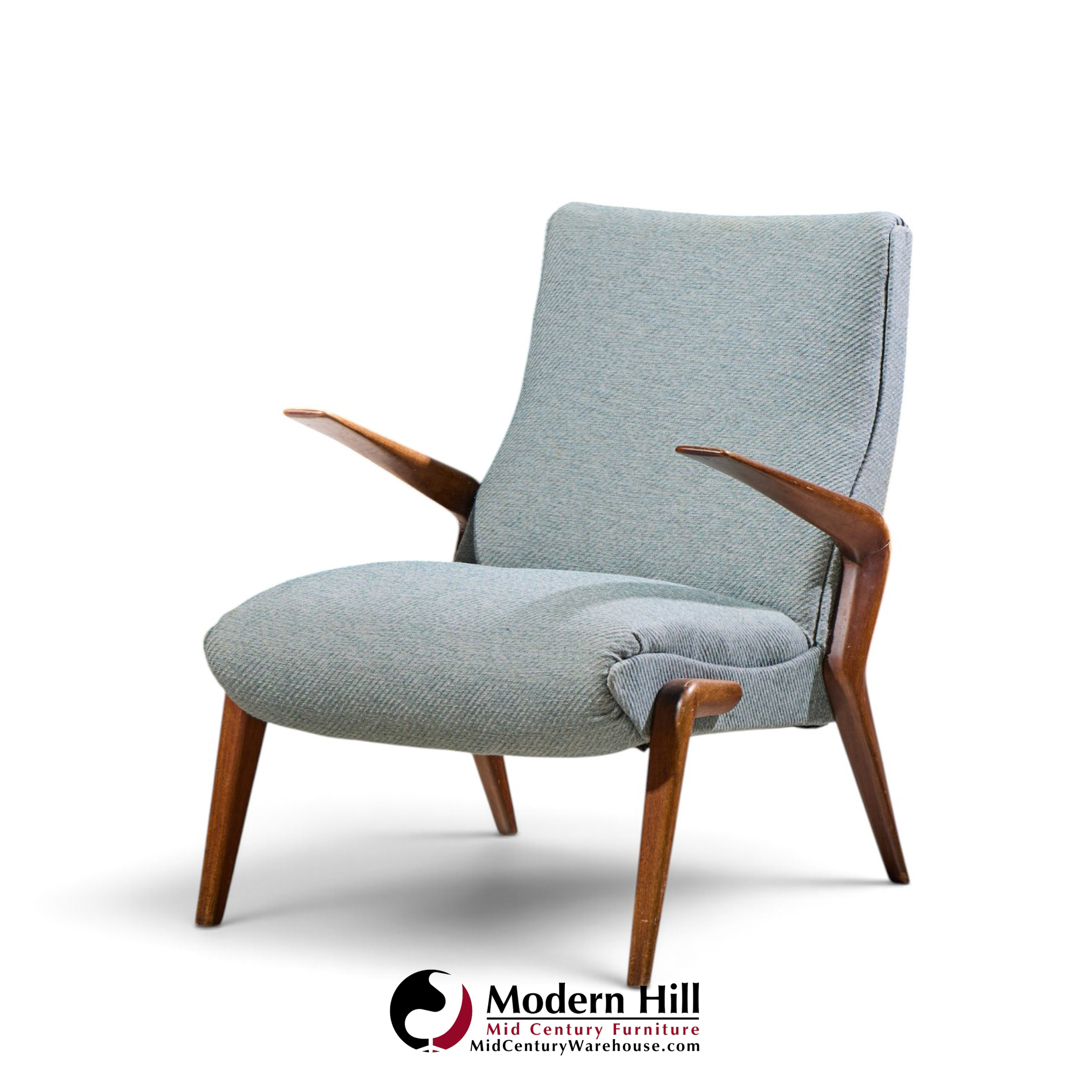 osvaldo borsani for tecno pk71 mid century italian walnut lounge chairs - pair