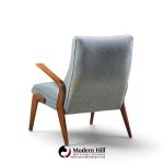 osvaldo borsani for tecno pk71 mid century italian walnut lounge chairs - pair