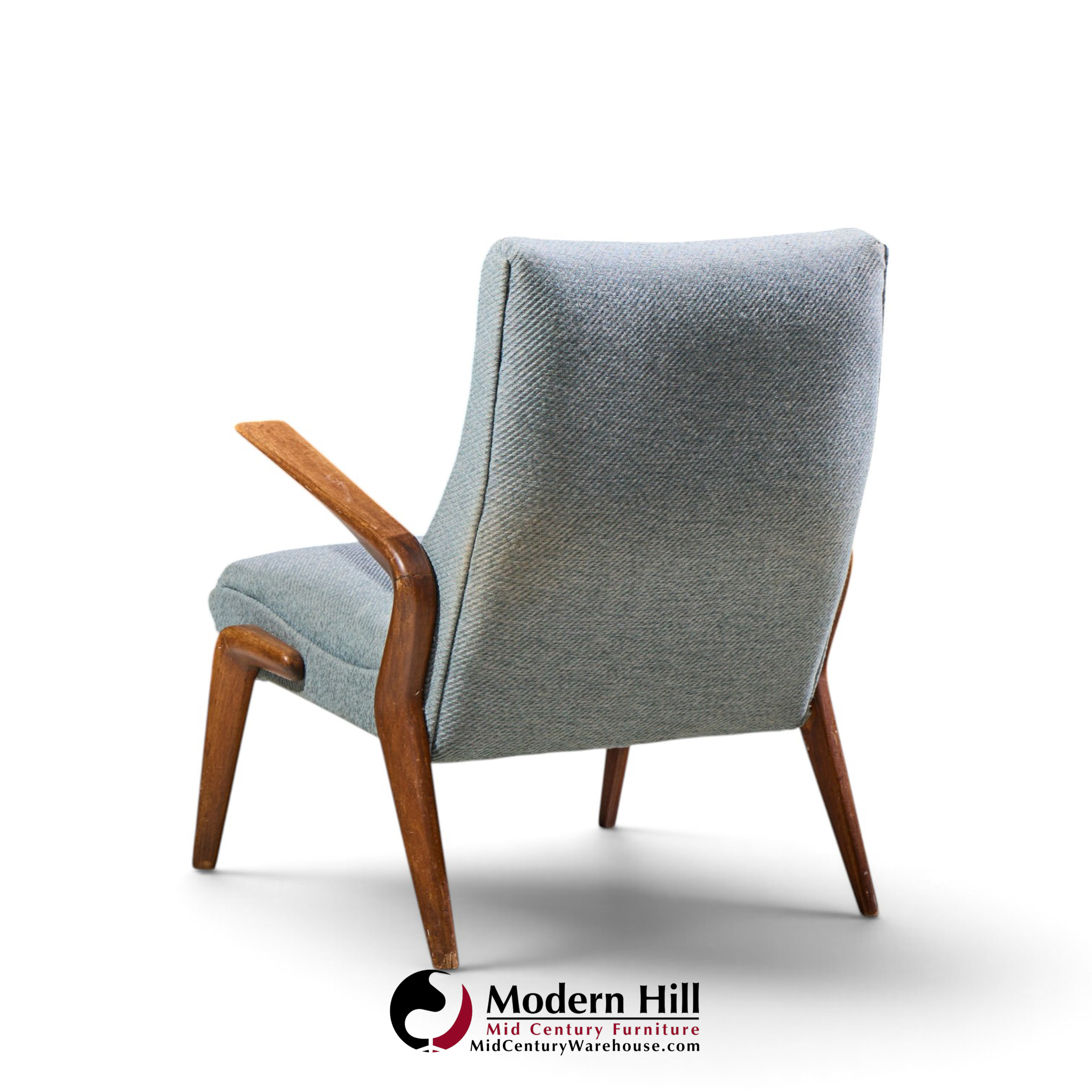 osvaldo borsani for tecno pk71 mid century italian walnut lounge chairs - pair