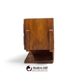 paul evans style mid century canadian brutalist walnut 9 drawer pedestal lowboy dresser