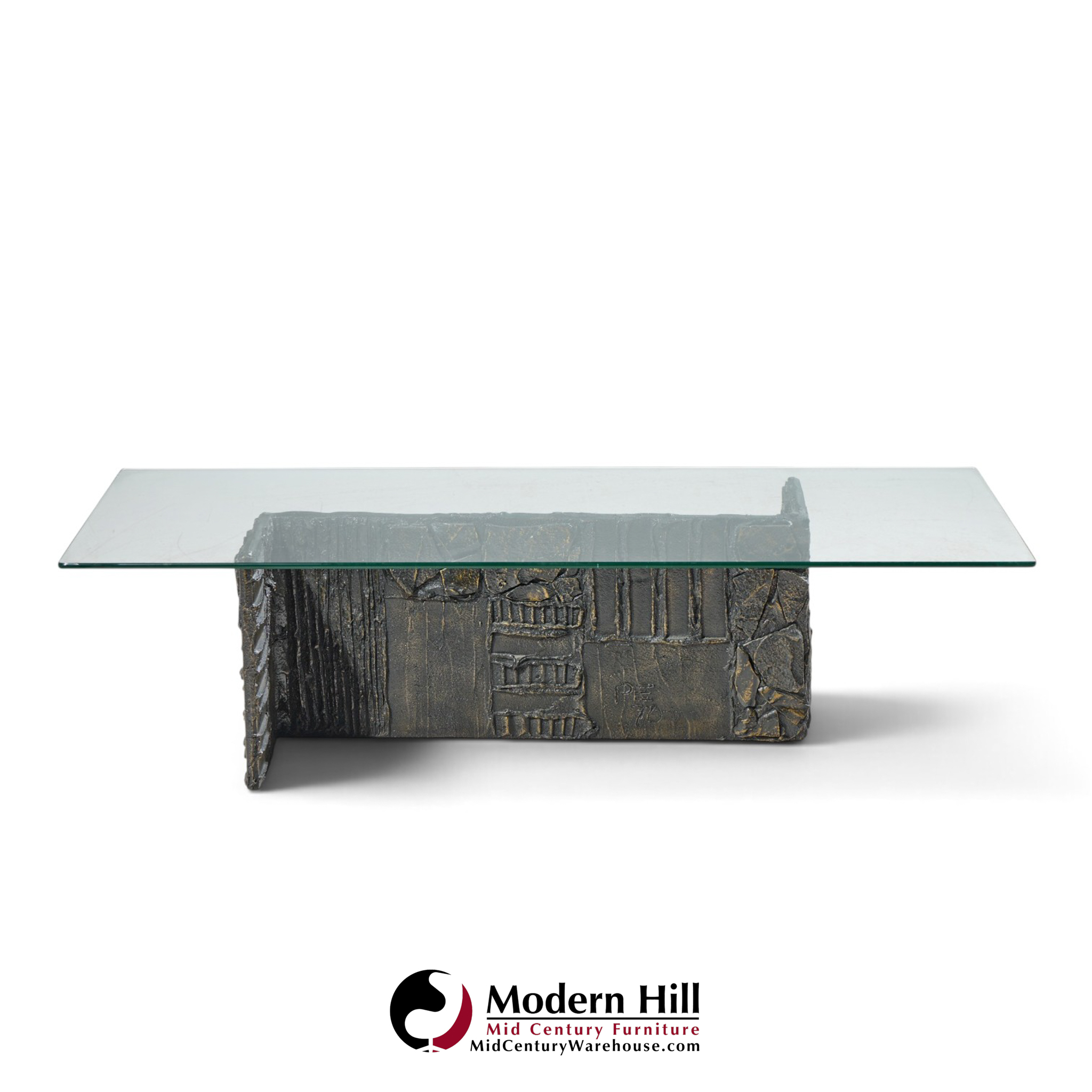 paul evans for directional pe70 mid century signed resin coffee table