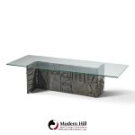 paul evans for directional pe70 mid century signed resin coffee table