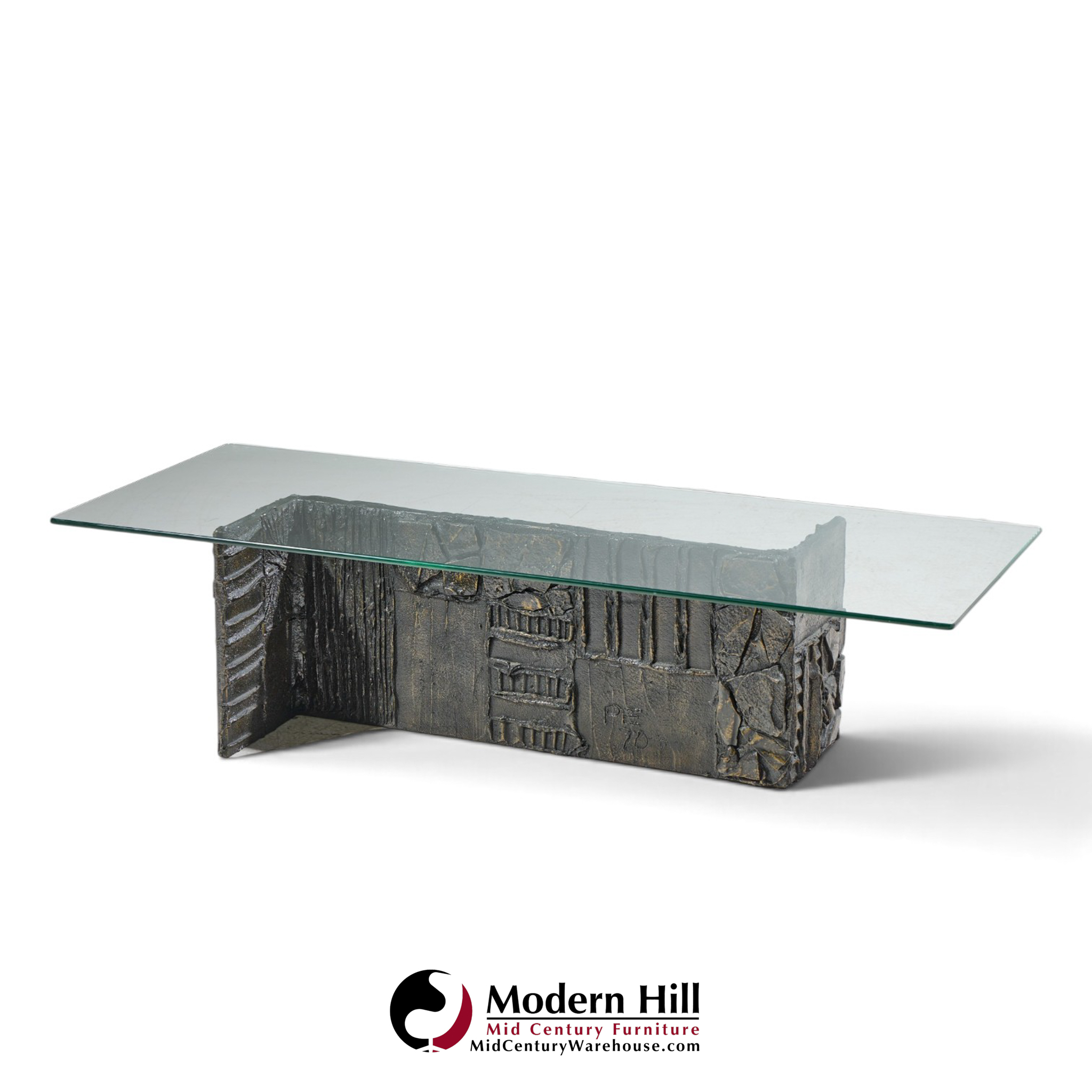 paul evans for directional pe70 mid century signed resin coffee table