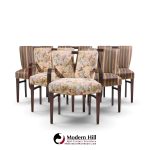 paul frankl corset mid century mahogany dining chairs - set of 6