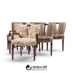 paul frankl corset mid century mahogany dining chairs - set of 6