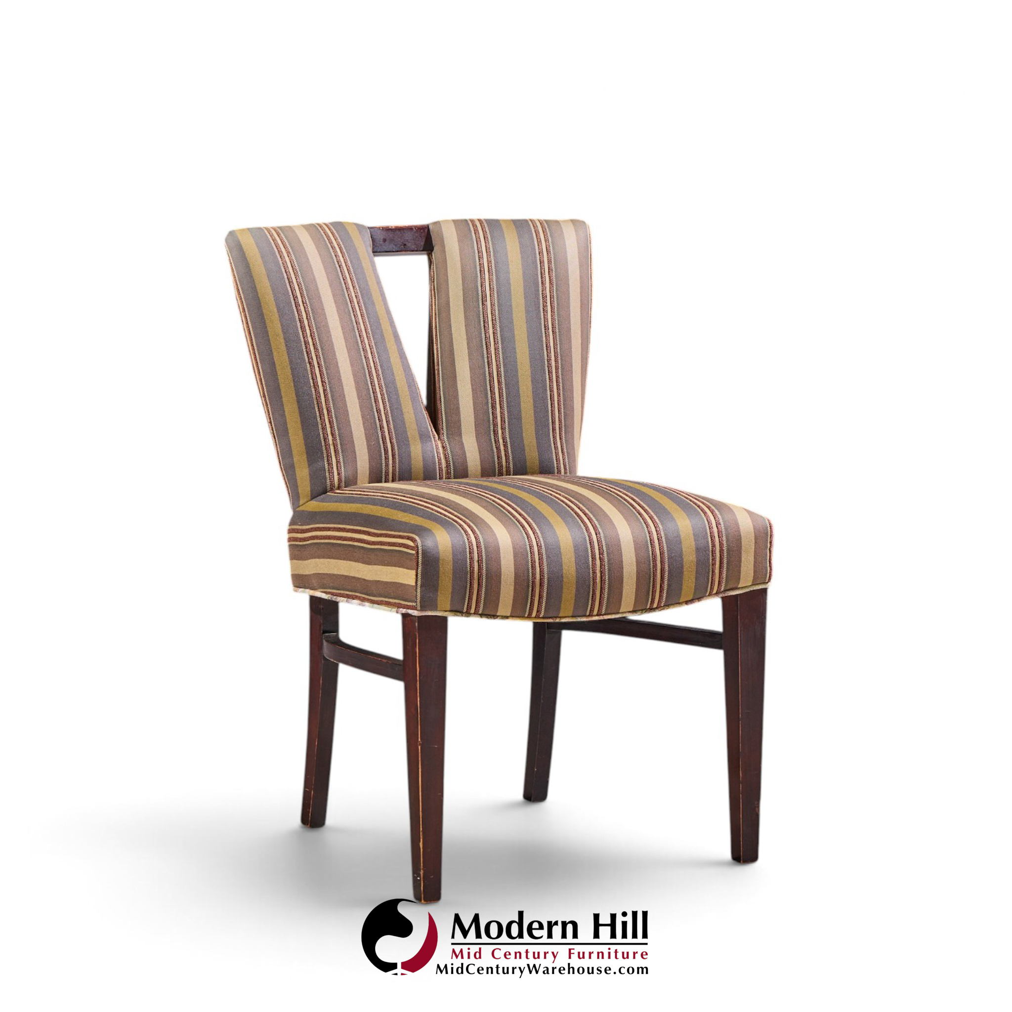 paul frankl corset mid century mahogany dining chairs - set of 6