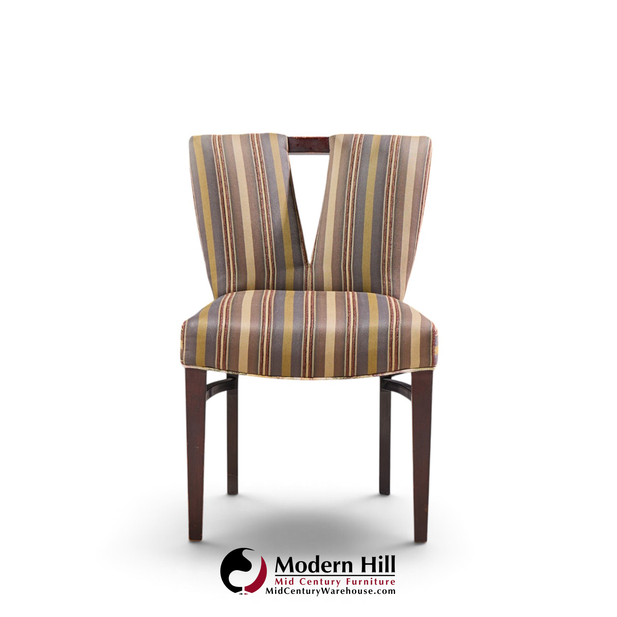 paul frankl corset mid century mahogany dining chairs - set of 6