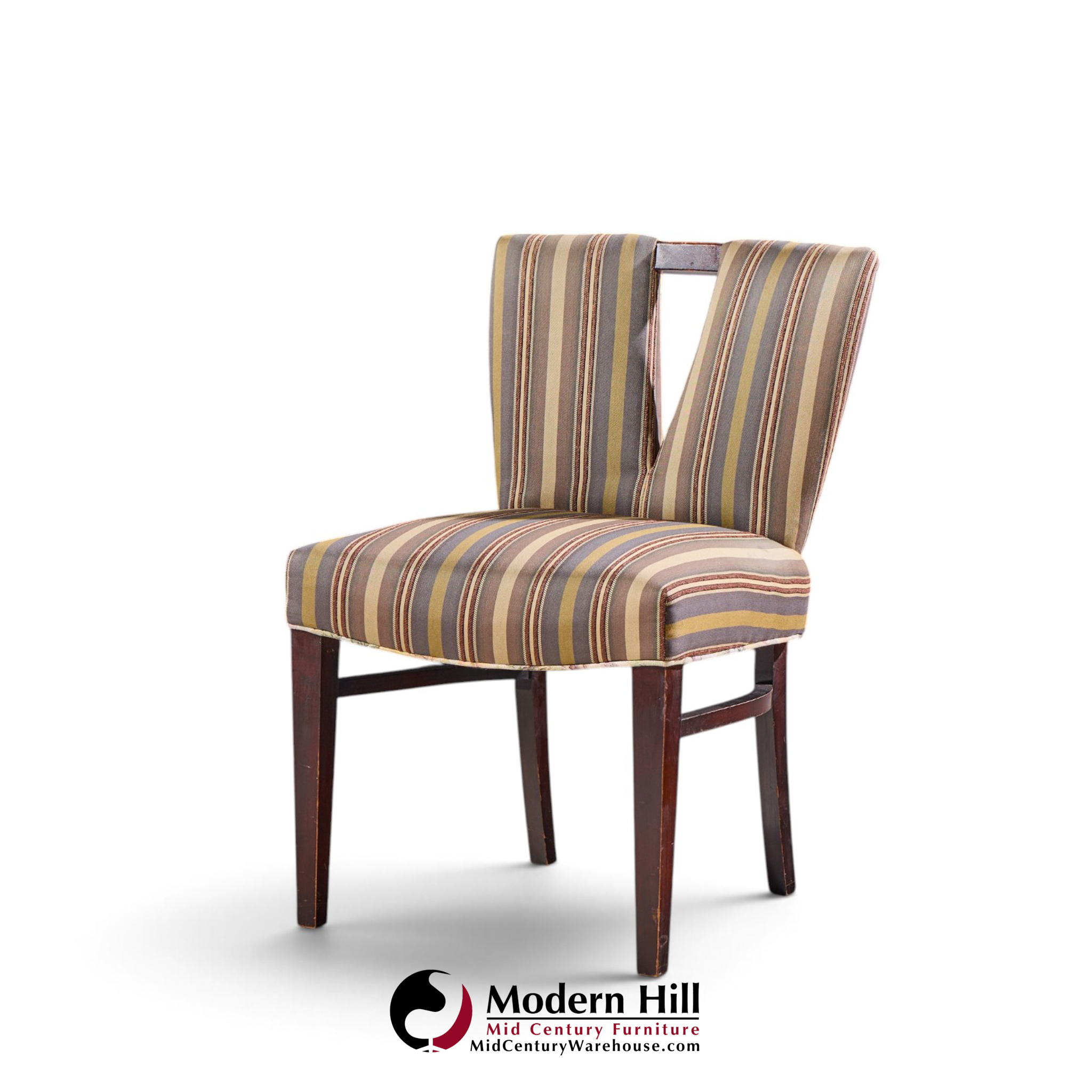 paul frankl corset mid century mahogany dining chairs - set of 6